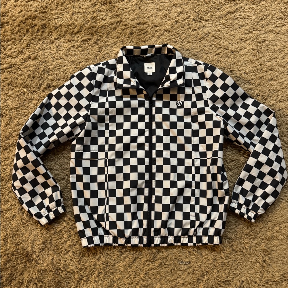Women’s Vans Checkered Black and White windbreaker Jacket